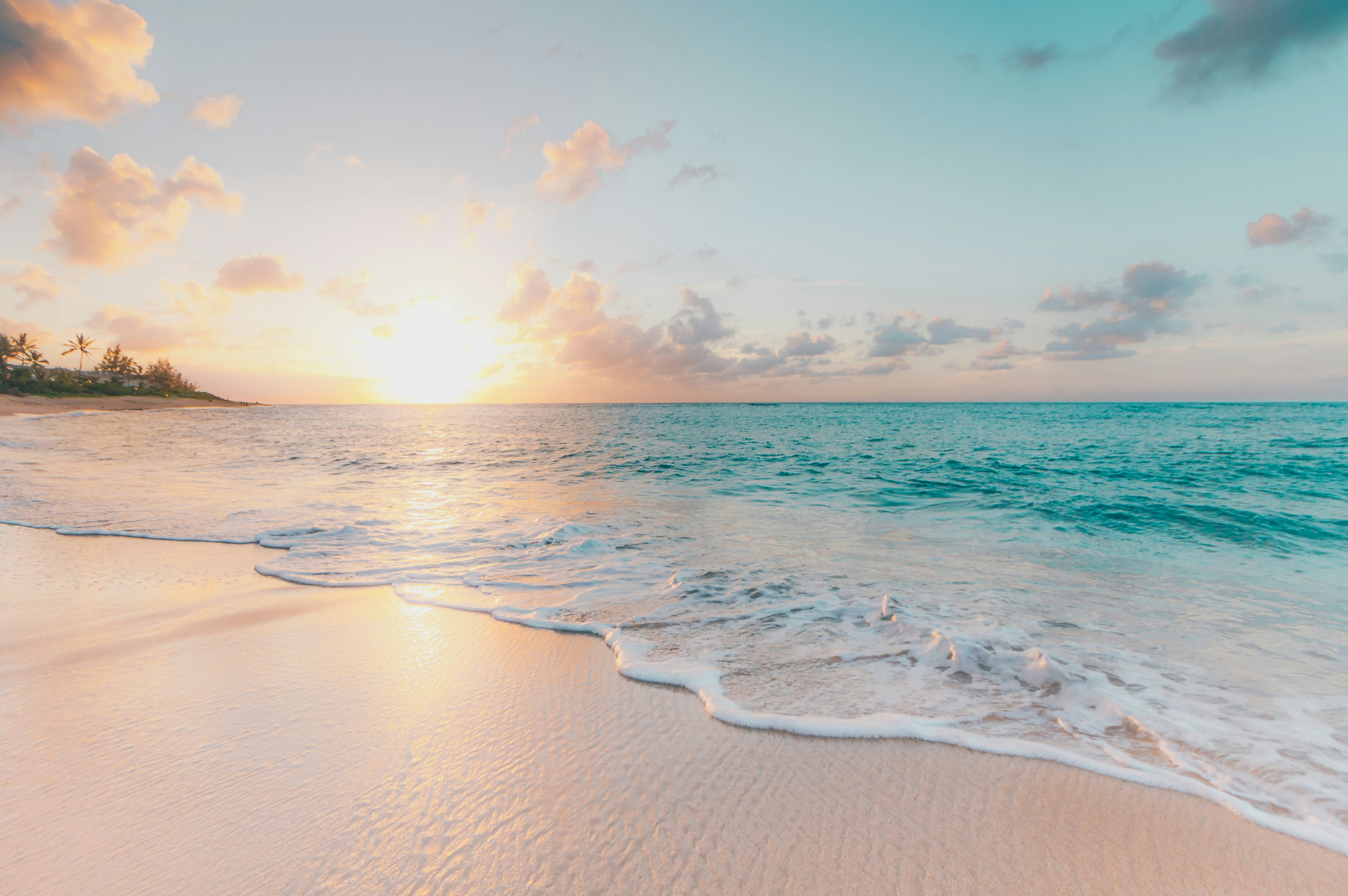 Calm beach representing peace